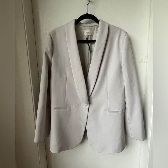 Vince Jackets & Blazers - VICOLO Light Gray Tailored Blazer with Notched Lapels